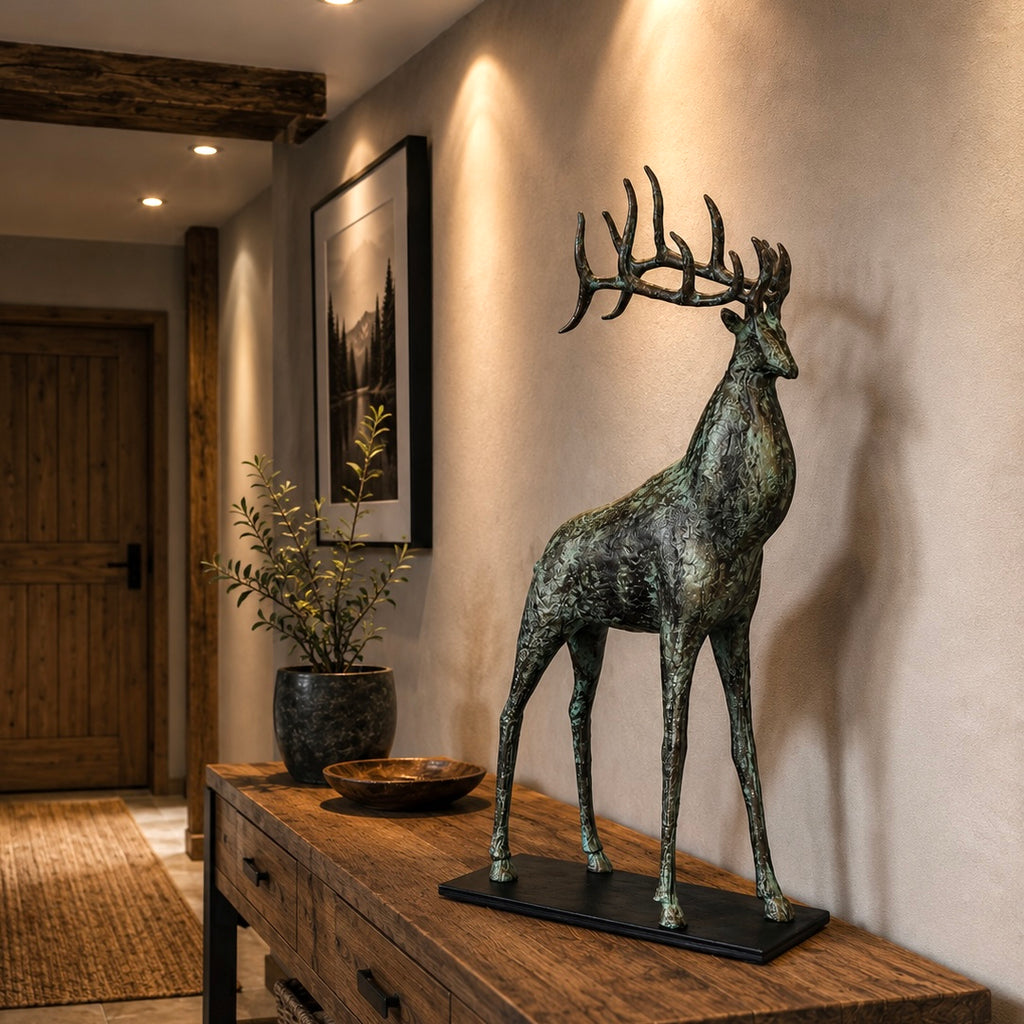 Large Decorative Metal Deer