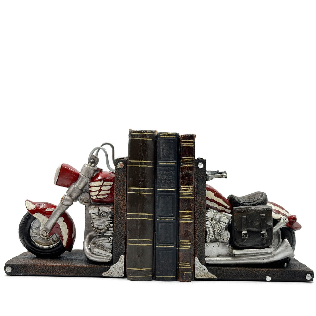 'Rev Up' Biker Bookends