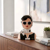 Audrey Lady Vase, Sculptural Face Vase, Modern Woman Head Planter.