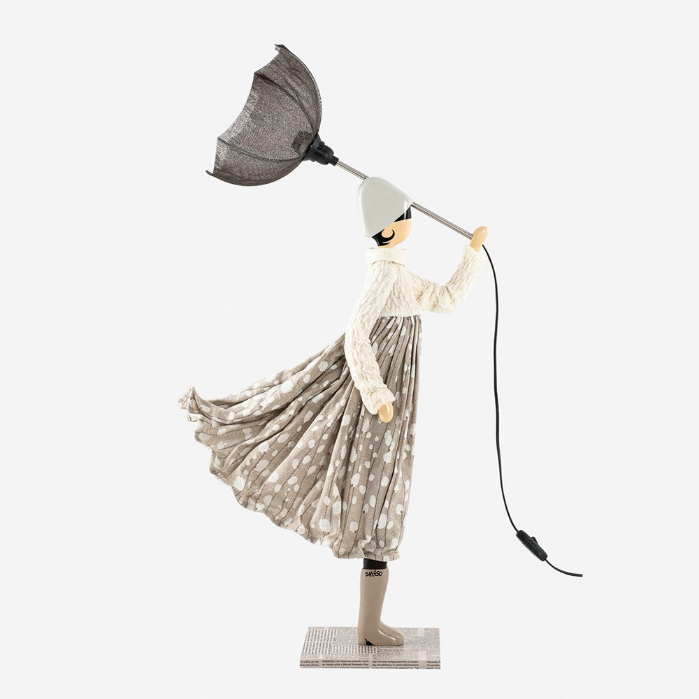 Carmela Windswept Umbrella Lady Lamp