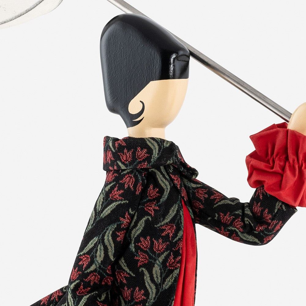 Chris M Windswept Umbrella Lady Lamp