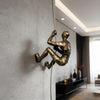 Cliff Abseiling Man | Quirky Climbing Man Wall Art