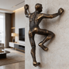 Cliff Facing Man | Quirky Climbing Man Wall Art