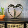 Couple Standing in Heart Tree Sculpture - Eternal Love