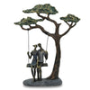 Couple on a Swing Sculpture | Contemporary Bronze Resin Statement Sculpture For Stylish Interiors