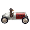 Dog Driving Retro Vintage Car Figurine