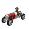 Dog Driving Retro Vintage Car Figurine