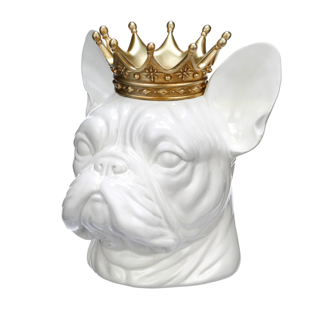 French Bull Dog with Crown