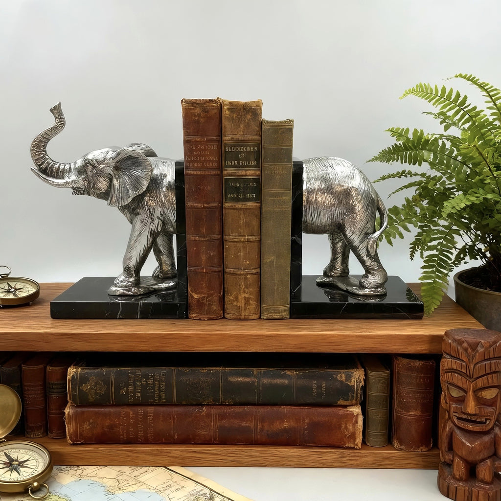 Elegant Elephant Bookends