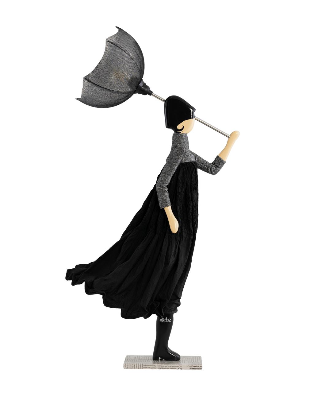 Eva Windswept Umbrella Lady Lamp