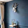 White and Gold Deer Head | Contemporary Wall Sculpture