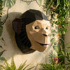 Origami Monkey Head  | Quirky Animal Wall Art