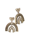 Of The Aztecs Triple Drop Earrings - Worn Gold