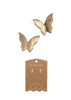 Flutter By Butterfly Studs - Worn Gold