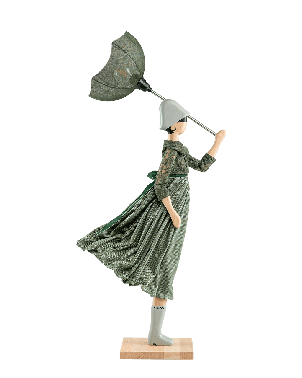 Marthilia Windswept Umbrella Lady Lamp