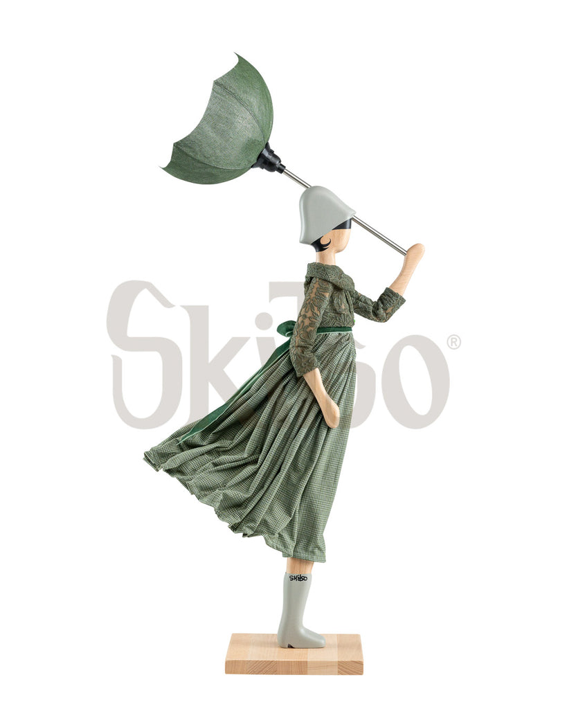 Marthilia Windswept Umbrella Lady Lamp