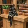 Mother Reading with Dog and Child