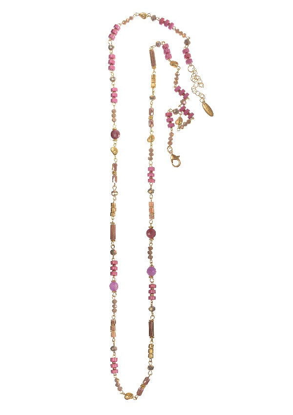 Dilly Dally Long Legs Necklace- Lilac
