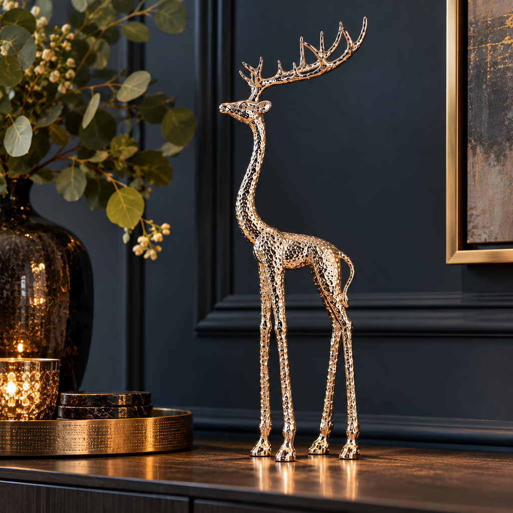 Dalia Pewter Deer Figurine - Medium