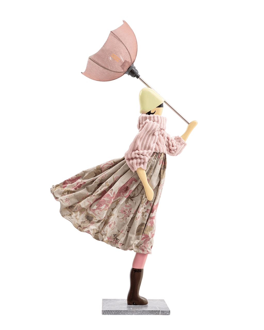 Ririka Windswept Umbrella Lady Lamp
