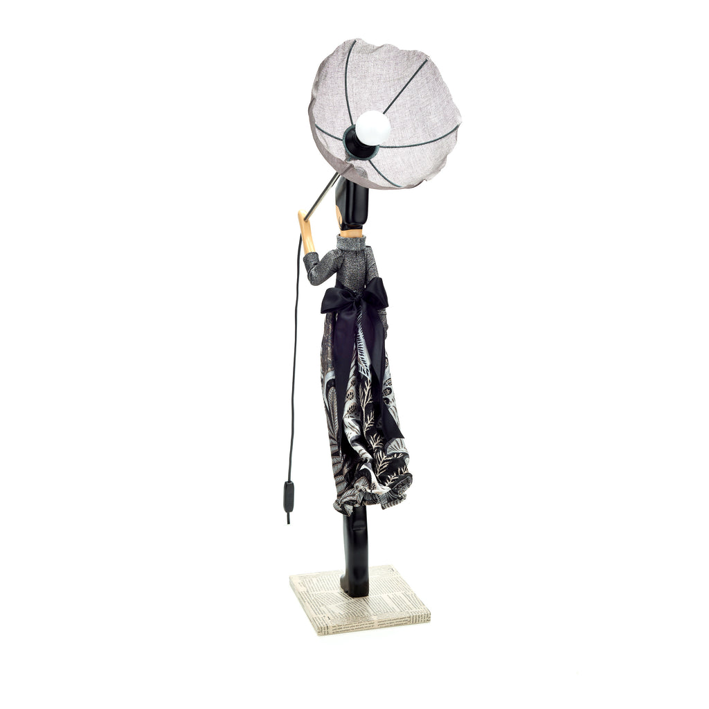 Saron Windswept Umbrella Lady lamp