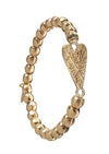 Rays of The Heart Bracelet - Worn Gold