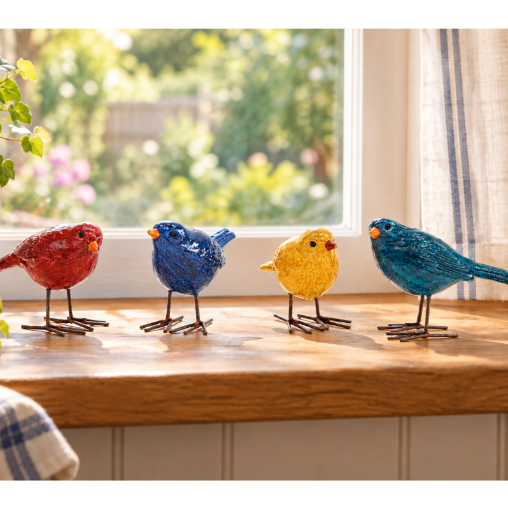 Set of Four of Small Birds