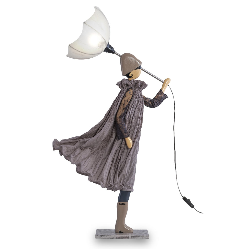 Sandra Windswept Umbrella Lady Lamp