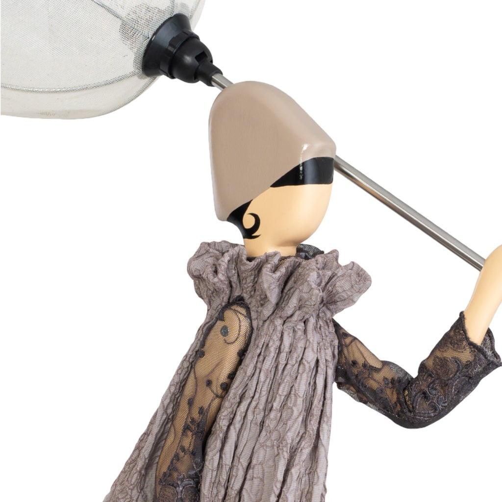 Sandra Windswept Umbrella Lady Lamp