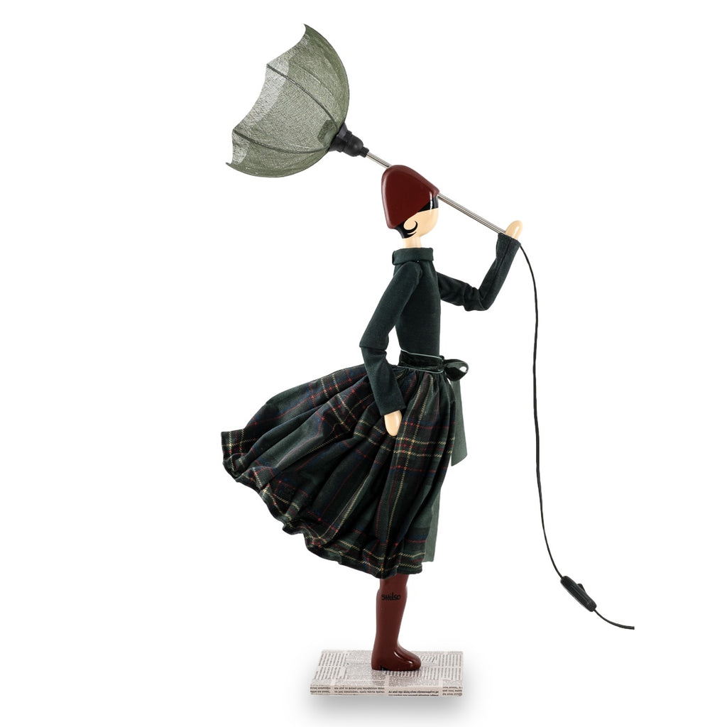 Mourou Windswept Umbrella Lady Lamp