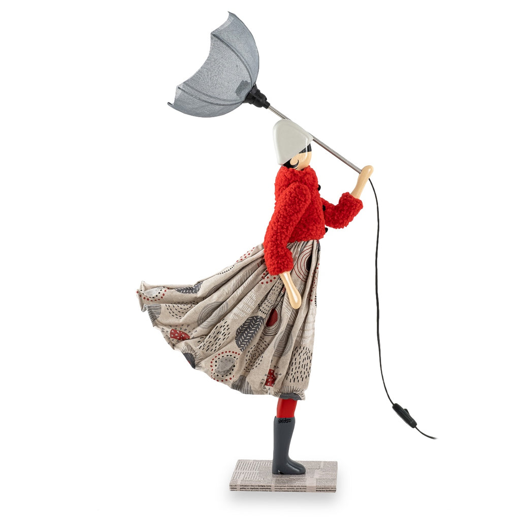 Tammy Windswept Umbrella Lady Lamp