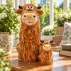 Bonnie & Clyde Barkley Brown Cow Figures