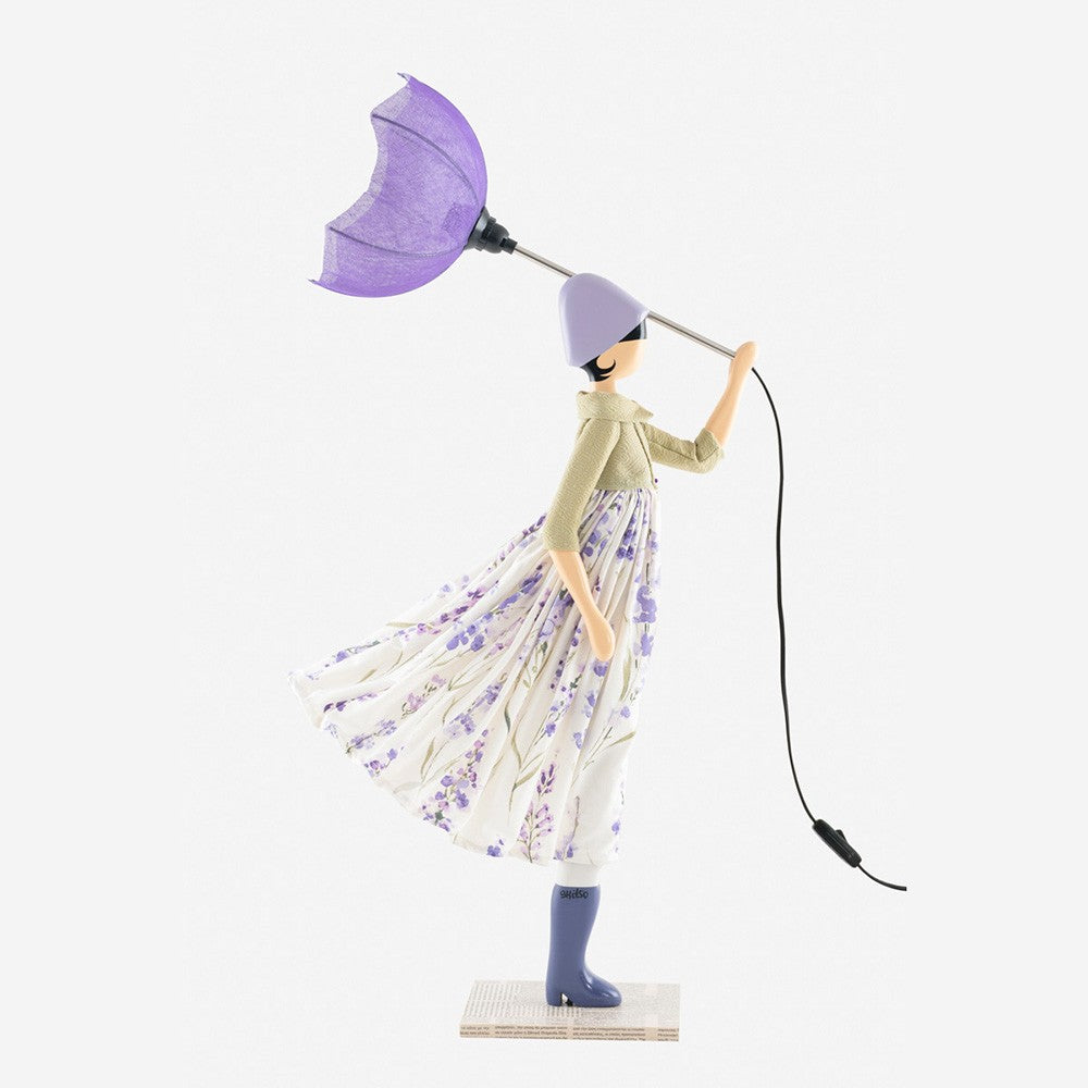 B. Rosemary Windswept Umbrella Lady Lamp