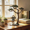 Couple on a Swing Sculpture | Contemporary Bronze Resin Statement Sculpture For Stylish Interiors