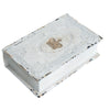 White Book Storage with Gold Crown