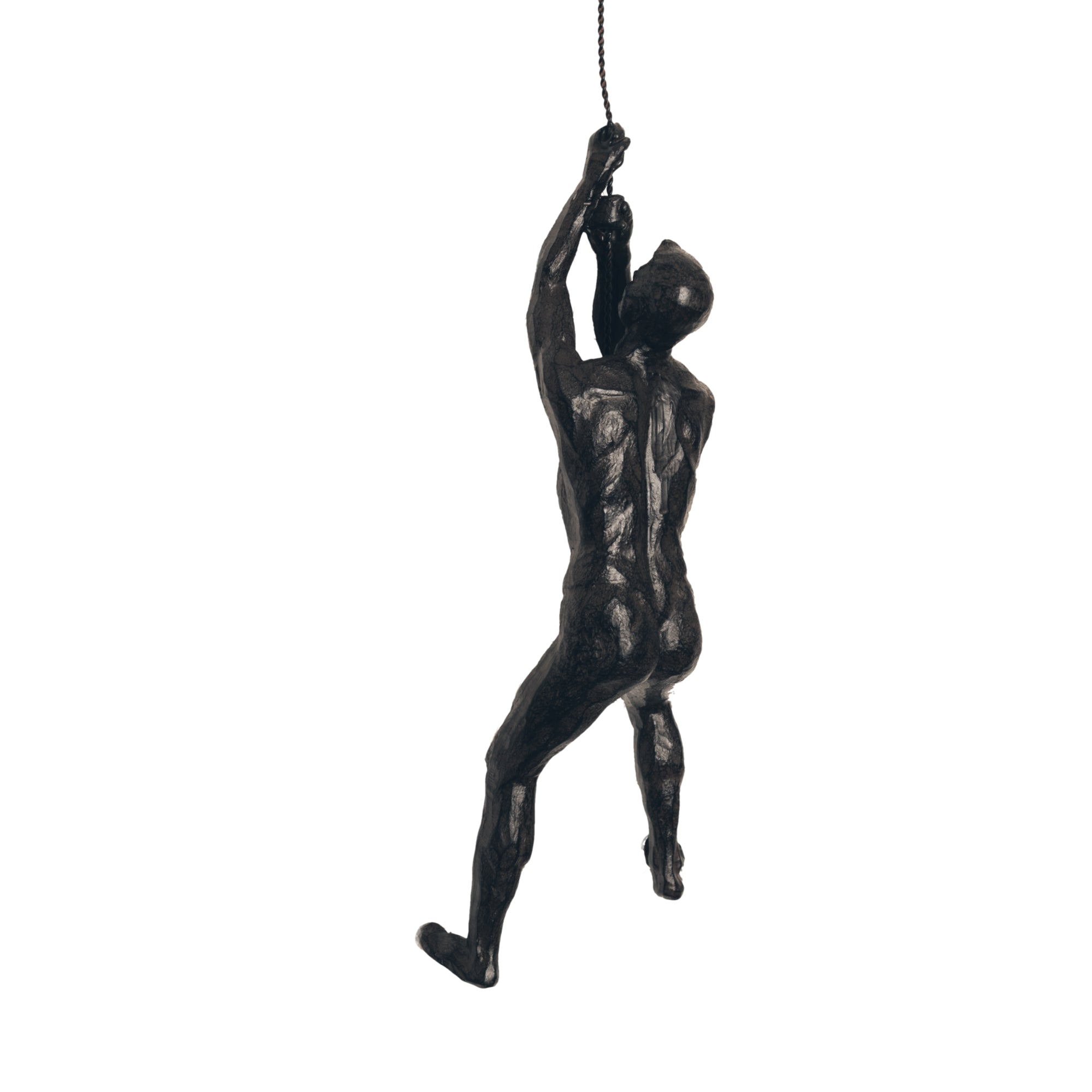 Bronze Climbing Man Wall Art – Dynamic Rock Climber Design