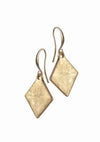 Solo Diamond Life Drop Earrings - Worn Gold