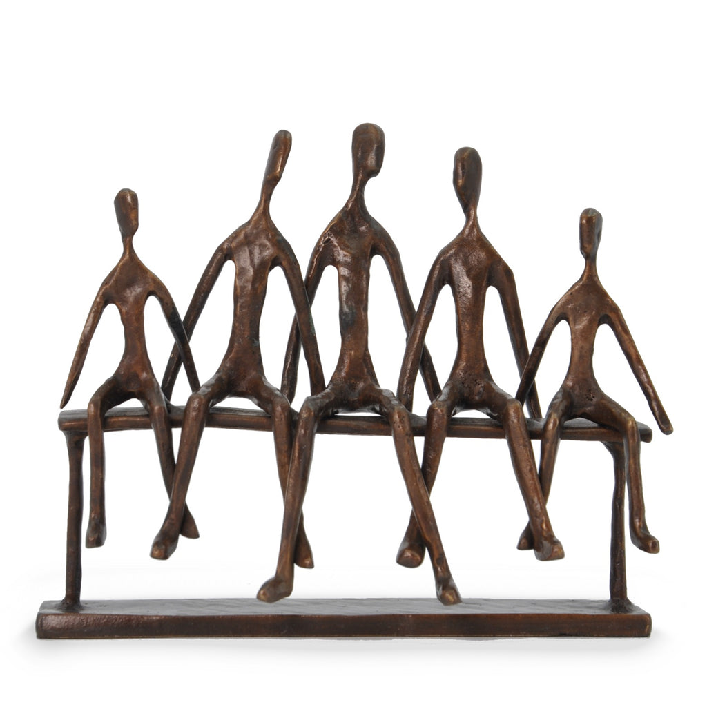 Solid Bronze Sculpture - Family of Five