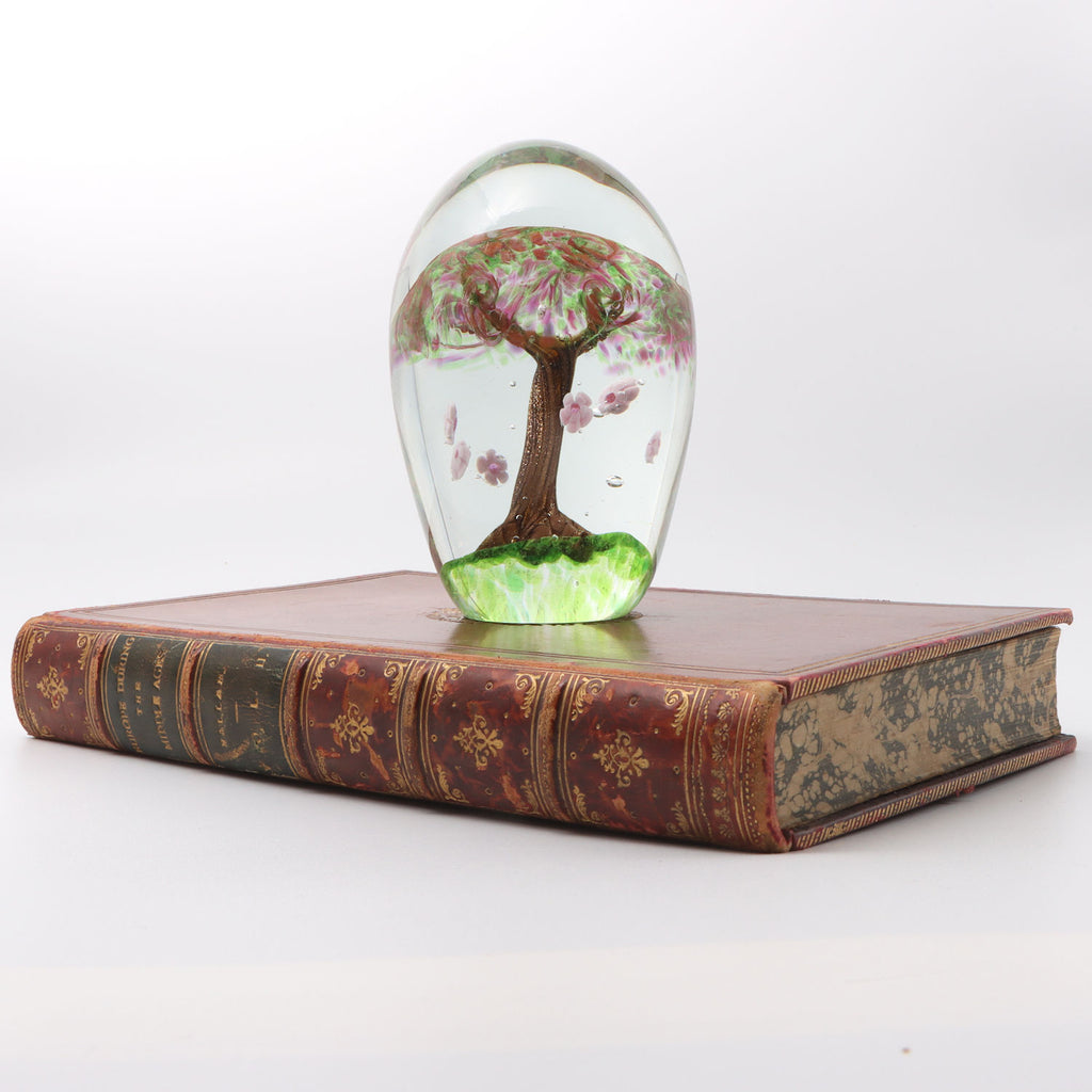 Glass Tree Paperweight