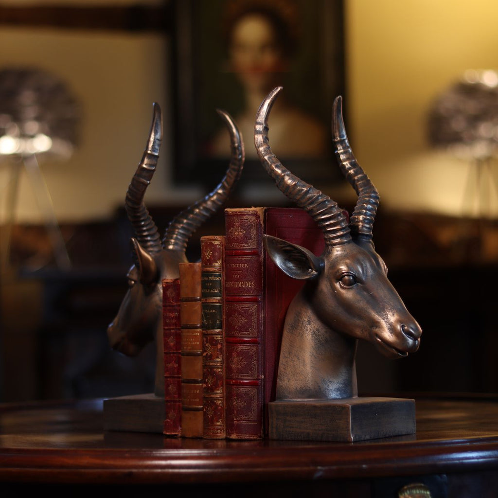 Copper Antelope Bookends