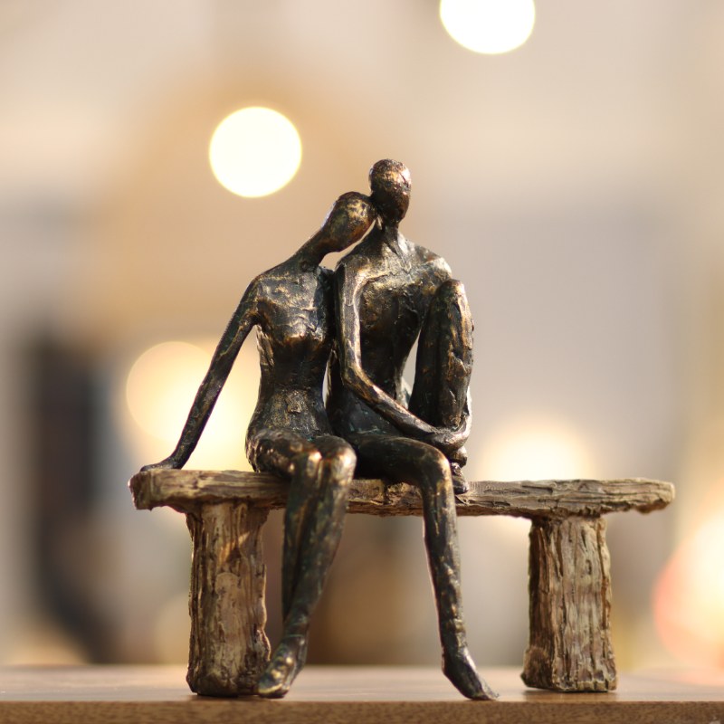 Enchanting Lovers' Embrace Sculpture