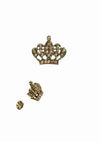 Mini Crown Pin - Antique Gold / Honey