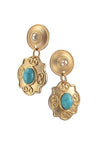 Treasure Trove Drops Earrings - Golden W/Pearl