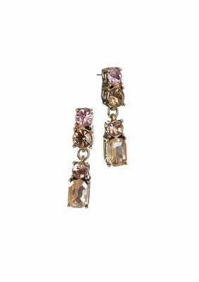 Dorothy Drops - Old Gold, Champagne & Roses Earrings