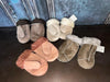 Baby Sheepskin Mittens on String - Medium Brown