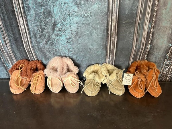 Moccasin Bootie Size 1 Light Pink