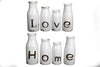 Ceramic 'Love' milk bottles