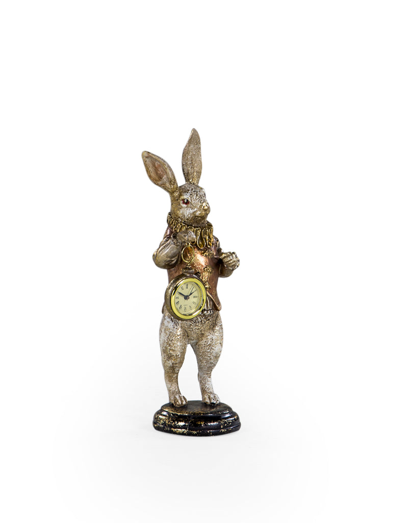 THE WHITE RABBIT STANDING CLOCK FIGURE - GOLD EDITION