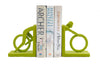 Velvet Cyclist Bookends Green