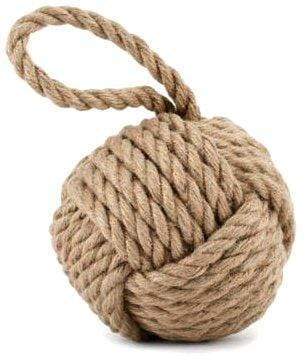 Knot Coastal Doorstop Nautical Inspired Natural Rope Beach Home Décor
